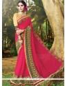 Resham Work Faux Georgette Designer Saree