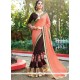 Faux Georgette Resham Work Designer Half N Half Saree