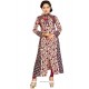 Print Work Rayon Multi Colour Party Wear Kurti