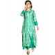 Print Work Rayon Sea Green Party Wear Kurti