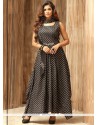 Black Print Work Party Wear Kurti