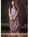 Multi Colour Print Work Party Wear Kurti