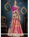 Jacquard Silk Multi Colour Lehenga Choli