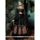 Black Art Silk Floor Length Anarkali Suit