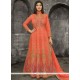 Ayesha Takia Peach Embroidered Work Floor Length Anarkali Suit