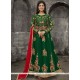 Ayesha Takia Green Patch Border Work Floor Length Anarkali Suit