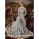 Grey Floor Length Anarkali Suit