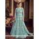 Blue Floor Length Anarkali Suit