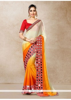 Art Silk Patch Border Work Designer Traditional Saree