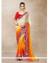 Art Silk Patch Border Work Designer Traditional Saree