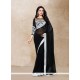 Black Faux Georgette Classic Saree