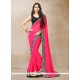 Lace Work Hot Pink Classic Designer Saree