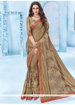 Patch Border Work Classic Designer Saree