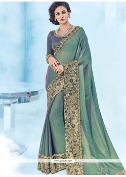 Faux Chiffon Embroidered Work Designer Saree