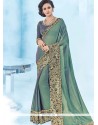 Faux Chiffon Embroidered Work Designer Saree