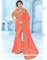 Embroidered Work Faux Chiffon Classic Designer Saree