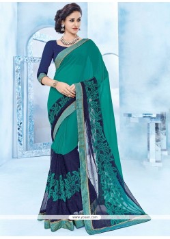 Patch Border Work Designer Saree