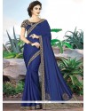 Art Silk Navy Blue Designer Traditional Saree