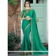 Faux Chiffon Sea Green Classic Designer Saree