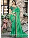 Art Silk Patch Border Work Designer Traditional Saree