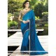 Lace Work Blue Shaded Saree