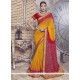 Faux Georgette Lace Work Printed Saree