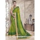 Green Printed Saree