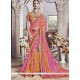 Faux Georgette Embroidered Work Printed Saree