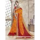 Multi Colour Lace Work Printed Saree