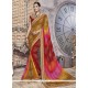 Faux Georgette Lace Work Printed Saree