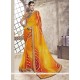 Lace Work Faux Georgette Printed Saree