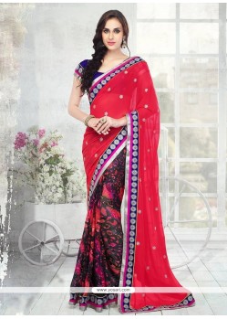 Multi Colour Half N Half Designer Saree