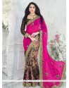 Brasso Multi Colour Half N Half Saree