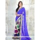 Faux Chiffon Patch Border Work Designer Half N Half Saree