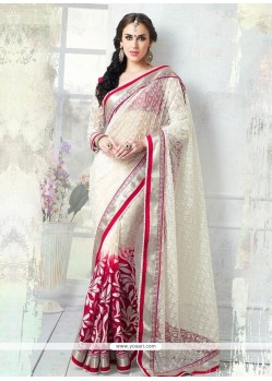 White Brasso Classic Designer Saree