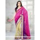 Embroidered Work Half N Half Trendy Saree