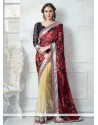 Brasso Patch Border Work Designer Half N Half Saree