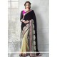 Faux Chiffon Embroidered Work Designer Half N Half Saree