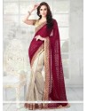 Patch Border Work Designer Half N Half Saree