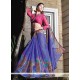 Multi Colour Print Work Faux Chiffon Casual Saree