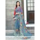 Faux Chiffon Print Work Casual Saree