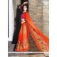 Multi Colour Print Work Faux Chiffon Casual Saree