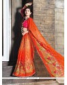 Multi Colour Print Work Faux Chiffon Casual Saree