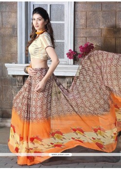 Print Work Multi Colour Casual Saree