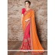 Faux Chiffon Patch Border Work Half N Half Saree