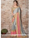 Faux Chiffon Embroidered Work Classic Designer Saree