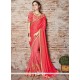 Embroidered Work Faux Georgette Designer Half N Half Saree