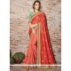 Art Silk Embroidered Work Designer Half N Half Saree