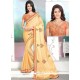 Peach Embroidered Work Classic Designer Saree