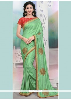 Art Silk Green Traditional Saree